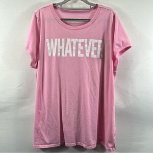 Whatever Classic Fit Pink Cotton Ringer Cluless Tee 0794
